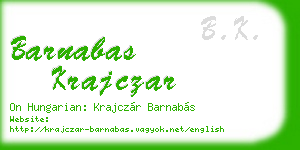 barnabas krajczar business card